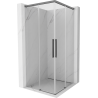 Mexen Rox Duo Duschkabine Schiebetür 110 x 110 cm, transparent, gunmetal - 8C2D-110-110-95-00