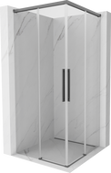 Mexen Rox Duo Duschkabine Schiebetür 110 x 110 cm, transparent, gunmetal - 8C2D-110-110-95-00
