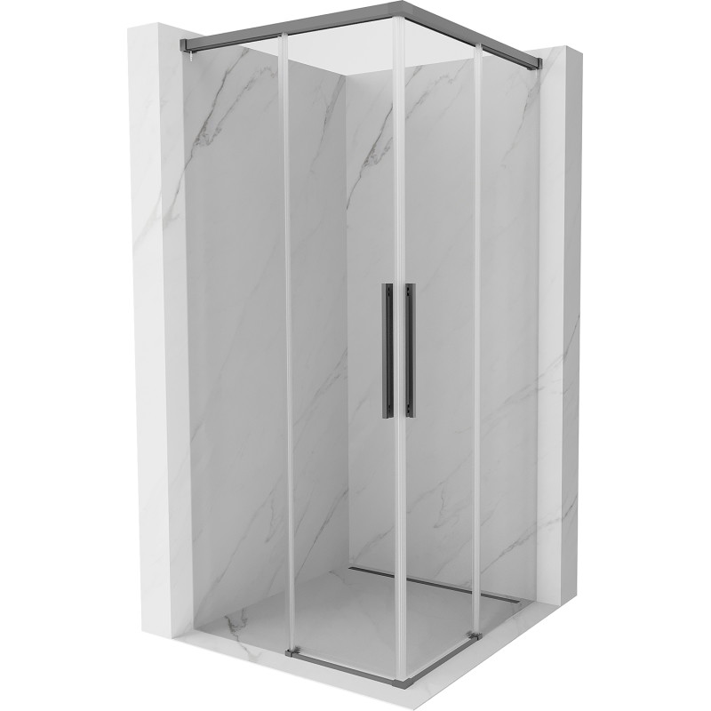 Mexen Rox Duo Schiebeduschkabine 120 x 120 cm, transparent, Gun-Metal - 8C2D-120-120-95-00