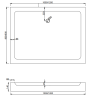 Mexen Apia Duschkabine zum Schieben 100 x 80 cm, transparent, Chrom + Duschwanne Rio - 840-100-080-01-00-4510