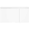 Mexen Orio Badezimmerschrank 90 cm mit Waschbecken Otis links, 1S, 1D, weiß glänzend - 91A13-09047-3-BBFF00-W18L00