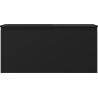Mexen Orio Badezimmerschrank 100 cm mit Waschbecken Otis links, 1S, 1D, schwarz matt - 91A13-10047-3-BBFF71-W18L71