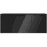 Mexen Orio Badezimmerschrank 120 cm mit Waschbecken Otis links, 1S, 1D, schwarz glänzend/schwarz matt
