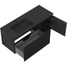 Mexen Orio Badezimmerschrank 120 cm mit Waschbecken Otis links, 1S, 1T, schwarz matt - 91A13-12047-3-BBFF71-W18L71