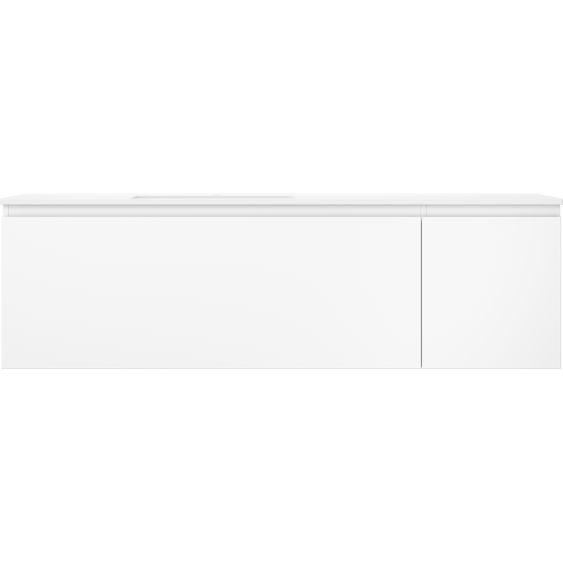 Mexen Orio Badezimmerschrank 160 cm mit Waschtisch Otis links, 1S, 1D, weiß matt - 91A13-16047-3-BBFF01-W18L01