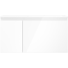 Mexen Orio Badezimmerschrank 90 cm mit Waschbecken Otis rechts, 1S, 1D, weiß glänzend - 91A13-09047-3-BBFF00-W18P00