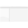 Mexen Orio Badezimmerschrank 90 cm mit rechter Otis-Waschtisch, 1S, 1D, matt weiß - 91A13-09047-3-BBFF01-W18P01