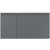 Mexen Orio 90 cm Badezimmerunterschrank mit Waschbecken Otis rechts, 1S, 1D, grafit matt/weiß matt
