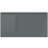 Mexen Orio Badezimmerschrank 90 cm mit Waschbecken Otis rechts, 1S, 1D, graphit matt/weiß matt - 91A13-09047-3-BBFF66-W18P01