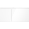 Mexen Orio Badezimmerschrank 100 cm mit rechtem Waschbecken Otis, 1S, 1D, weiß glänzend - 91A13-10047-3-BBFF00-W18P00