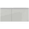 Mexen Orio Badezimmerschrank 100 cm mit Waschbecken Otis rechts, 1S, 1D, grau matt/weiß matt - 91A13-10047-3-BBFF62-W18P01
