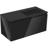 Mexen Orio Badschrank 100 cm mit Otis Waschbecken rechts, 1S, 1D, schwarz glänzend/schwarz matt - 91A13-10047-3-BBFF70-W18P71
