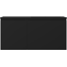 Mexen Orio Badezimmerschrank 100 cm mit Waschbecken Otis rechts, 1S, 1D, schwarz matt - 91A13-10047-3-BBFF71-W18P71