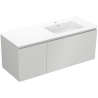 Mexen Orio Badezimmerschrank 120 cm mit Otis Waschbecken rechts, 1S, 1D, grau matt/weiß matt - 91A13-12047-3-BBFF62-W18P01