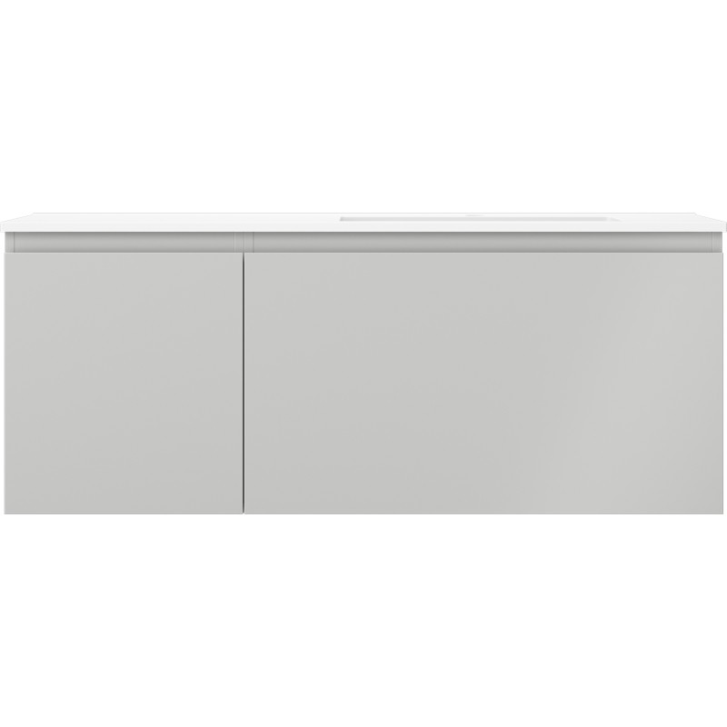 Mexen Orio 120 cm Badezimmerunterschrank mit Waschbecken Otis rechts, 1S, 1D, graues Matt/weißes Matt