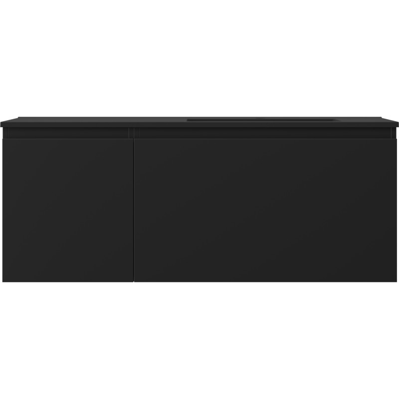 Mexen Orio Badezimmerschrank 120 cm mit Waschbecken Otis rechts, 1S, 1T, schwarz matt - 91A13-12047-3-BBFF71-W18P71