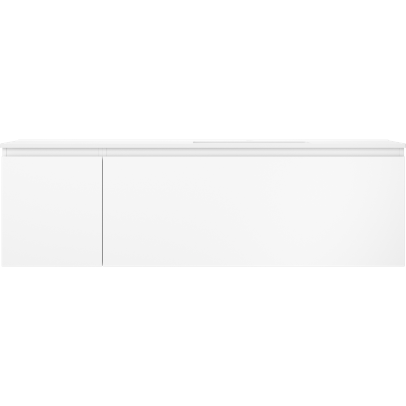 Mexen Orio Badezimmerschrank 160 cm mit Waschbecken Otis rechts, 1S, 1D, weiß matt - 91A13-16047-3-BBFF01-W18P01