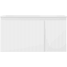 Mexen Rivel Badezimmerschrank 90 cm mit linker Otis-Waschtisch, 1S, 1D, gefräst, weiß matt - 91A23-09047-3-BBFF01-W18L01