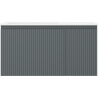 Mexen Rivel Badezimmerschrank 90 cm mit Waschbecken Otis links, 1S, 1D, geriffelt, graphit matt/weiß matt