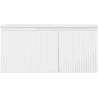 Mexen Rivel Badezimmermöbel 100 cm mit Waschbecken Otis links, 1S, 1T, geriffelt, weiß matt - 91A23-10047-3-BBFF01-W18L01