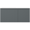 Mexen Rivel Badezimmerschrank 100 cm mit Waschtisch Otis links, 1S, 1D, gerillt, Graphit matt/weiß matt