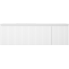 Mexen Rivel Badezimmerschrank 160 cm mit Waschbecken Otis links, 1S, 1D, geriffelt, weiß matt - 91A23-16047-3-BBFF01-W18L01