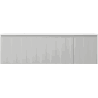 Mexen Rivel Badezimmerschrank 160 cm mit Waschbecken Otis links, 1S, 1D, geriffelt, grau matt/weiß matt