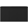 Mexen Rivel Badezimmerschrank 90 cm mit Waschbecken Otis rechts, 1S, 1D, geriffelt, schwarz matt - 91A23-09047-3-BBFF71-W18P71
