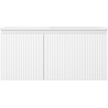 Mexen Rivel Badezimmerschrank 100 cm mit Waschbecken Otis rechts, 1S, 1D, geriffelt, mattweiß - 91A23-10047-3-BBFF01-W18P01