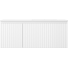 Mexen Rivel Badezimmerschrank 120 cm mit Waschbecken Otis rechts, 1S, 1D, gerillt, weiß matt - 91A23-12047-3-BBFF01-W18P01