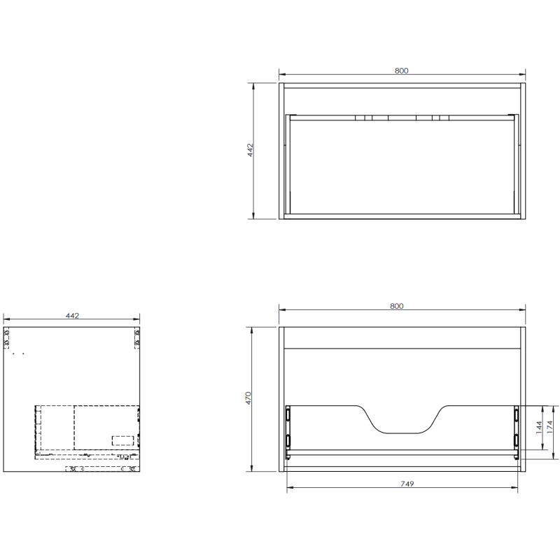 Mexen Rivel Badezimmerschrank 120 cm mit rechter Waschbecken Otis, 1S, 1D, geriffelt, graphit/weiß matt