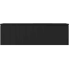 Mexen Rivel Badezimmerschrank 160 cm mit Waschbecken Otis rechts, 1S, 1D, gerillt, schwarz matt - 91A23-16047-3-BBFF71-W18P71