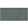 Mexen Orio Badezimmerschrank 90 cm mit Waschbecken Vela links, 1S, 1D, grafit matt/weiß matt - 91A13-09047-3-BBFF66-W23L01