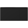 Mexen Orio Badezimmerschrank 90 cm mit Waschbecken Vela links, 1S, 1T, schwarz matt - 91A13-09047-3-BBFF71-W23L71