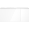 Mexen Orio Badezimmerschrank 100 cm mit Waschbecken Vela links, 1S, 1D, weiß glänzend - 91A13-10047-3-BBFF00-W23L00