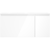 Mexen Orio Badezimmerschrank 100 cm mit Waschbecken Vela links, 1S, 1D, weißer Glanz - 91A13-10047-3-BBFF00-W23L00