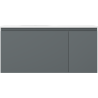 Mexen Orio Badezimmerschrank 100 cm mit Waschbecken Vela links, 1S, 1D, grafit matt/weiß matt - 91A13-10047-3-BBFF66-W23L01