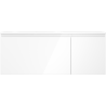 Mexen Orio Badezimmerschrank 120 cm mit Waschbecken Vela links, 1S, 1D, weiß glänzend - 91A13-12047-3-BBFF00-W23L00