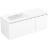 Mexen Orio 120 cm Badezimmerschrank mit linkem Waschbecken Vela, 1S, 1D, weiß matt - 91A13-12047-3-BBFF01-W23L01