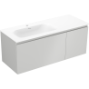 Mexen Orio Badezimmerschrank 120 cm mit Waschbecken Vela links, 1S, 1D, grau matt/weiß matt - 91A13-12047-3-BBFF62-W23L01