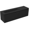 Mexen Orio Badezimmerschrank 160 cm mit Waschbecken Vela links, 1S, 1D, schwarz matt - 91A13-16047-3-BBFF71-W23L71