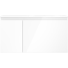 Mexen Orio Badezimmerschrank 90 cm mit Waschbecken Vela rechts, 1S, 1D, weiß glänzend - 91A13-09047-3-BBFF00-W23P00