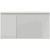 Mexen Orio Badezimmerunterschrank 90 cm mit Waschbecken Vela rechts, 1S, 1D, grau matt/weiß matt - 91A13-09047-3-BBFF62-W23P01