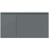 Mexen Orio Badezimmerschrank 90 cm mit Waschbecken Vela rechts, 1S, 1D, Graphit matt/Weiß matt - 91A13-09047-3-BBFF66-W23P01