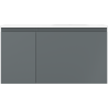 Mexen Orio Badezimmerschrank 90 cm mit Waschbecken Vela rechts, 1S, 1T, Grafit matt/weiß matt - 91A13-09047-3-BBFF66-W23P01