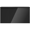 Mexen Orio Badezimmerschrank 90 cm mit Waschbecken Vela rechts, 1S, 1D, schwarz glänzend/schwarz matt