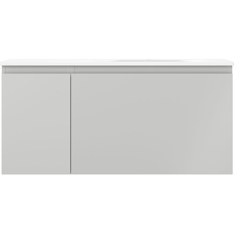 Mexen Orio Badezimmermöbel 100 cm mit Waschbecken Vela rechts, 1S, 1D, grau matt/weiß matt - 91A13-10047-3-BBFF62-W23P01