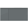Mexen Orio Badezimmerschrank 100 cm mit Waschbecken Vela rechts, 1S, 1D, grafit matt/weiß matt - 91A13-10047-3-BBFF66-W23P01