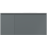 Mexen Orio Badezimmerschrank 100 cm mit Waschbecken Vela rechts, 1S, 1D, graphite matt/weiß matt - 91A13-10047-3-BBFF66-W23P01