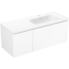 Mexen Orio Badezimmerschrank 120 cm mit Waschbecken Vela rechts, 1 Schublade, 1 Tür, weiß matt - 91A13-12047-3-BBFF01-W23P01